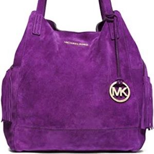 Michael Kors Purple Suede Leather Ashbury